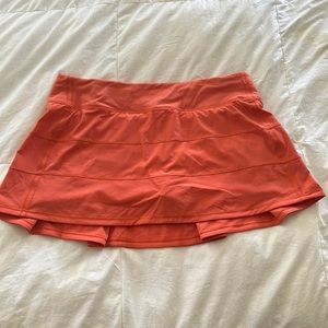 Lululemon Pace Rival skirt. Excellent condition! Beautiful coral color!